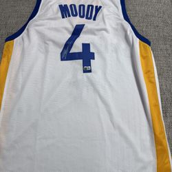 Moses Moody Signed Autograph Custom Jersey - Beckett Coa- Golden State Warriors