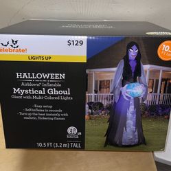 New Halloween Mystical Ghoul Yard Inflatable, 10.5’ ft tall. (NEW)