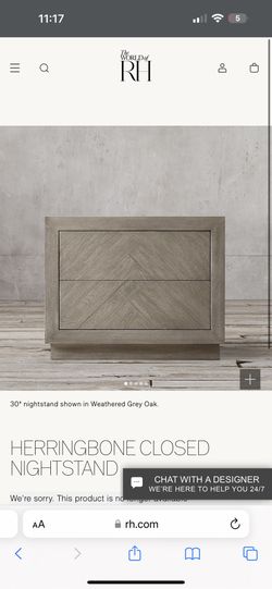 RH nightstand And Dresser Set