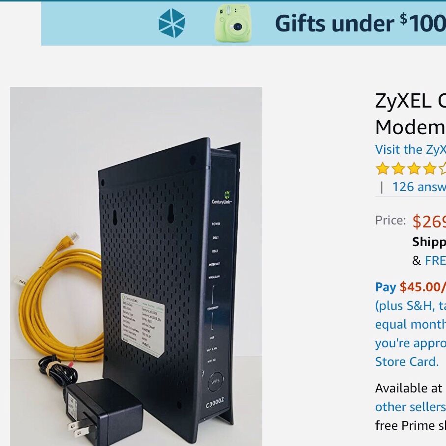 Dual Band Modem ZyXel C3000 Compatible With all the Providers