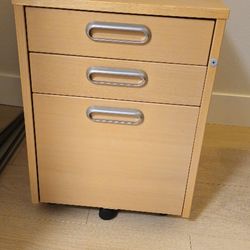Wood 3 Drawer File Cabinet