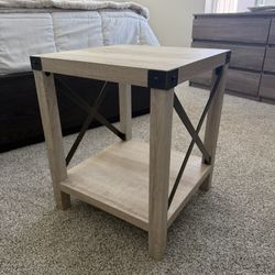 Walker Edinson White Rustic End Table