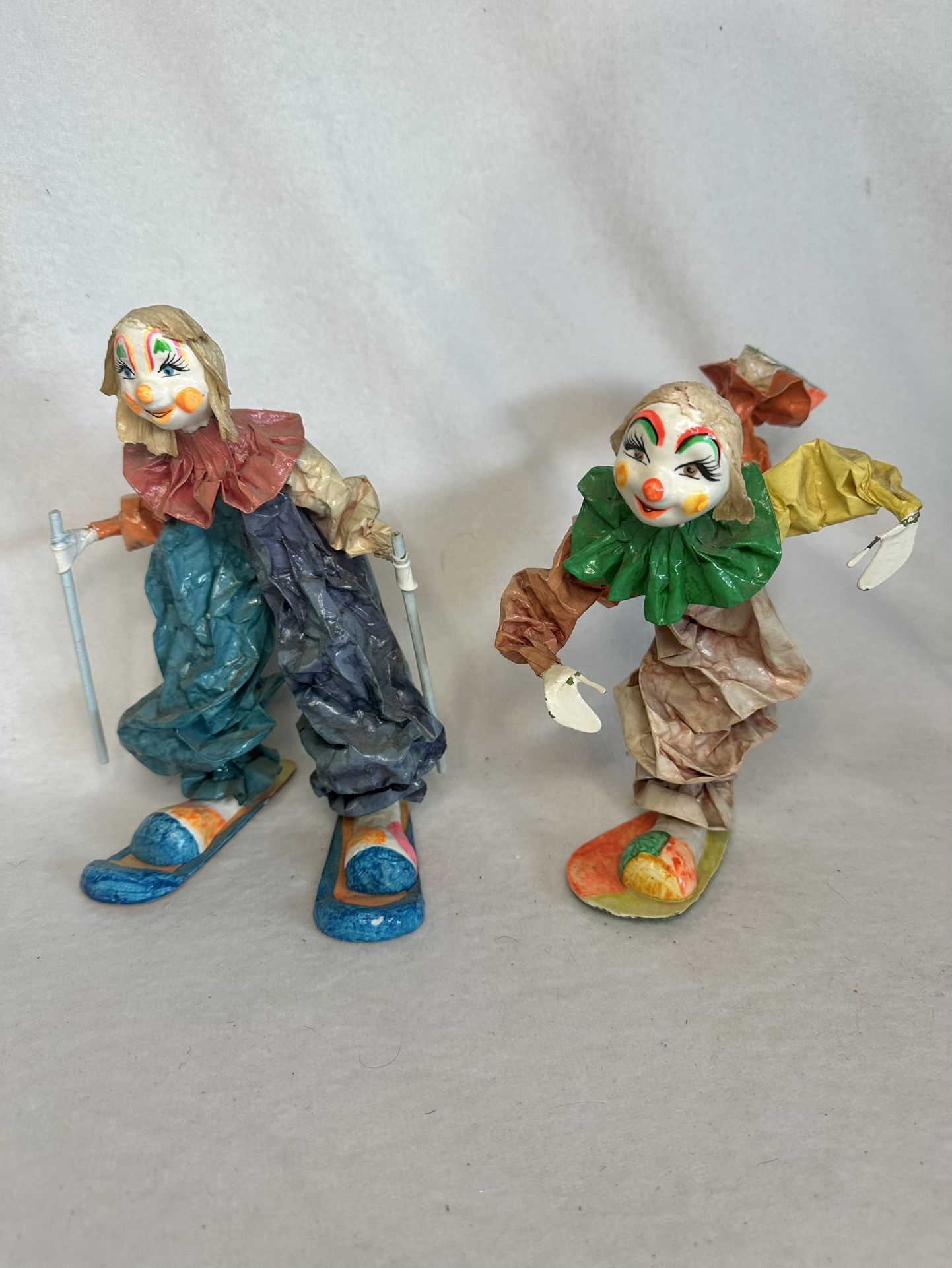 Paper Mache Clowns (pair) 