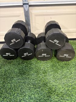 Iron Grip Dumbbell Set (85, 90, 95 lbs)