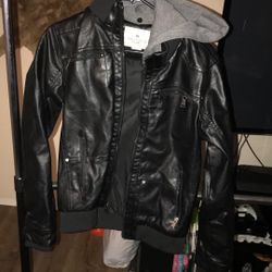 Boys Leather Hoody