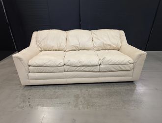 Emerson Leather Cream Sofa