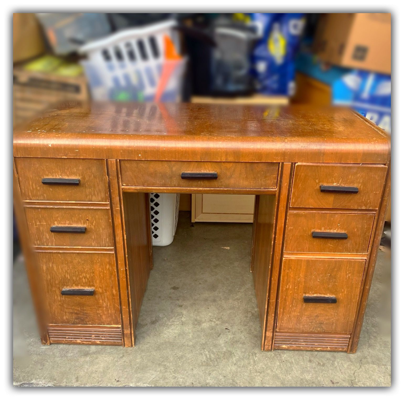 FREE • Desk / Vanity / Solid Wood / Vintage