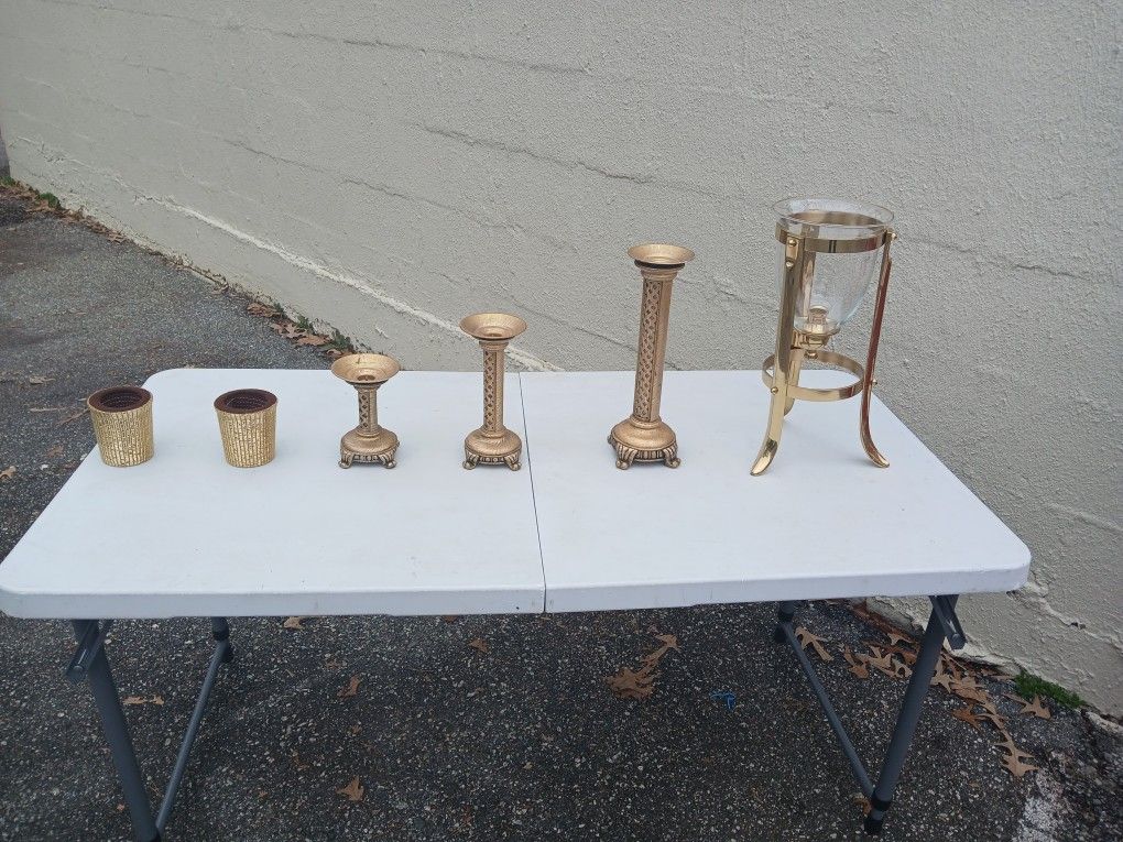 Very Unique Candle Holders With Vase