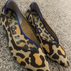 Rothy’s Cheetah Print Pointed Toe Flats