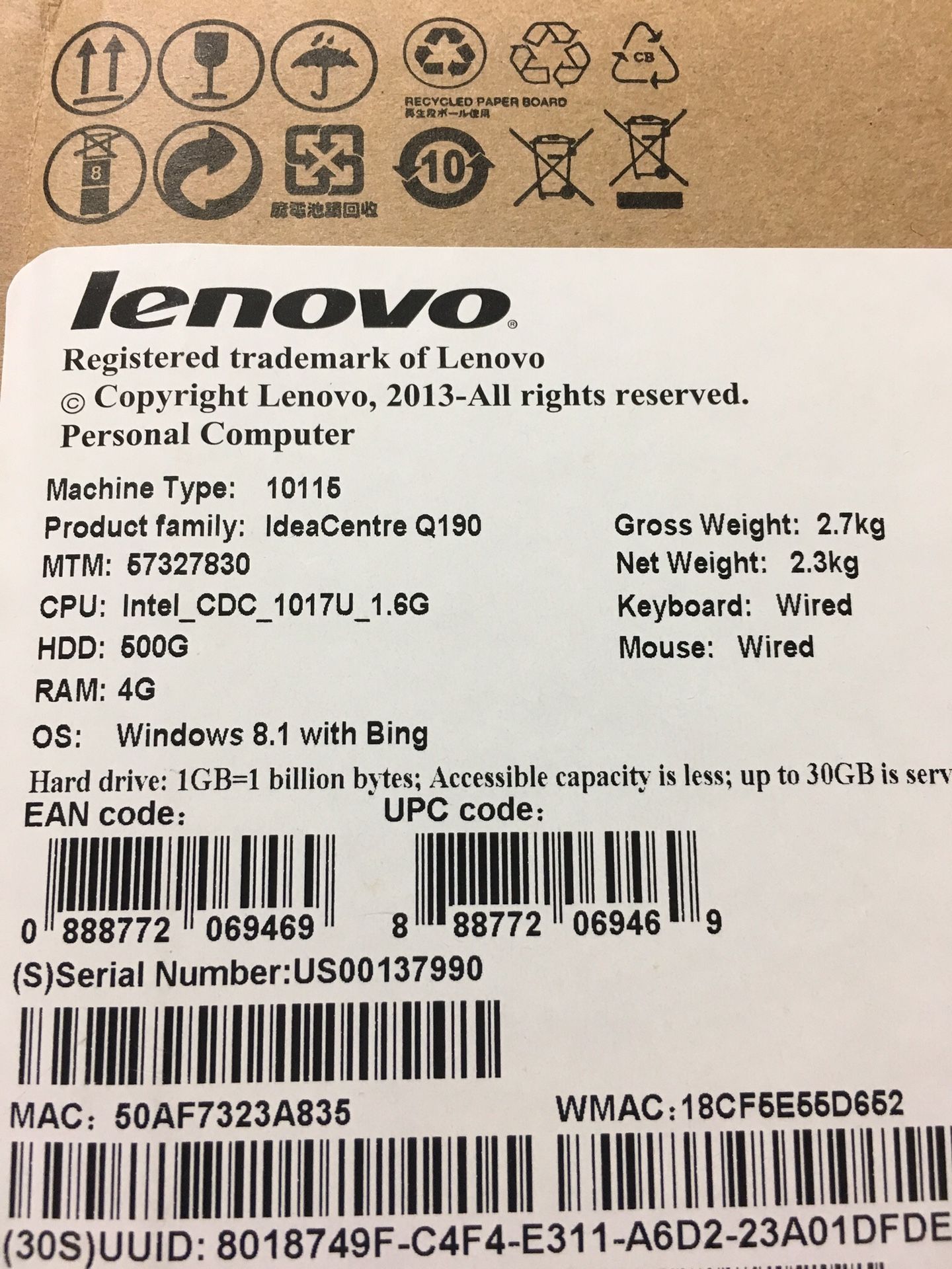 Lenovo Q190