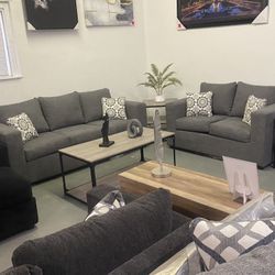 Grey Sofa And Love Seat ‼️take It Home With $39 Easy Approval ‼️