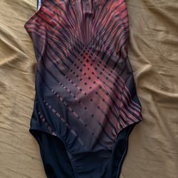 Adult Medium Black And Red Leotard