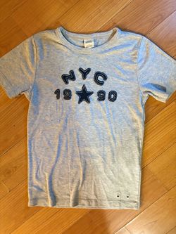 Urban Outfitters Heather Gray NYC 1990 Applique Graphic T-Shirt Large