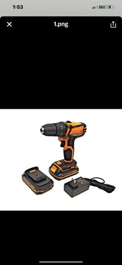 20V Cordless Drill Driver Kit LEDs with 2-20v Lithium Batteries P800115A