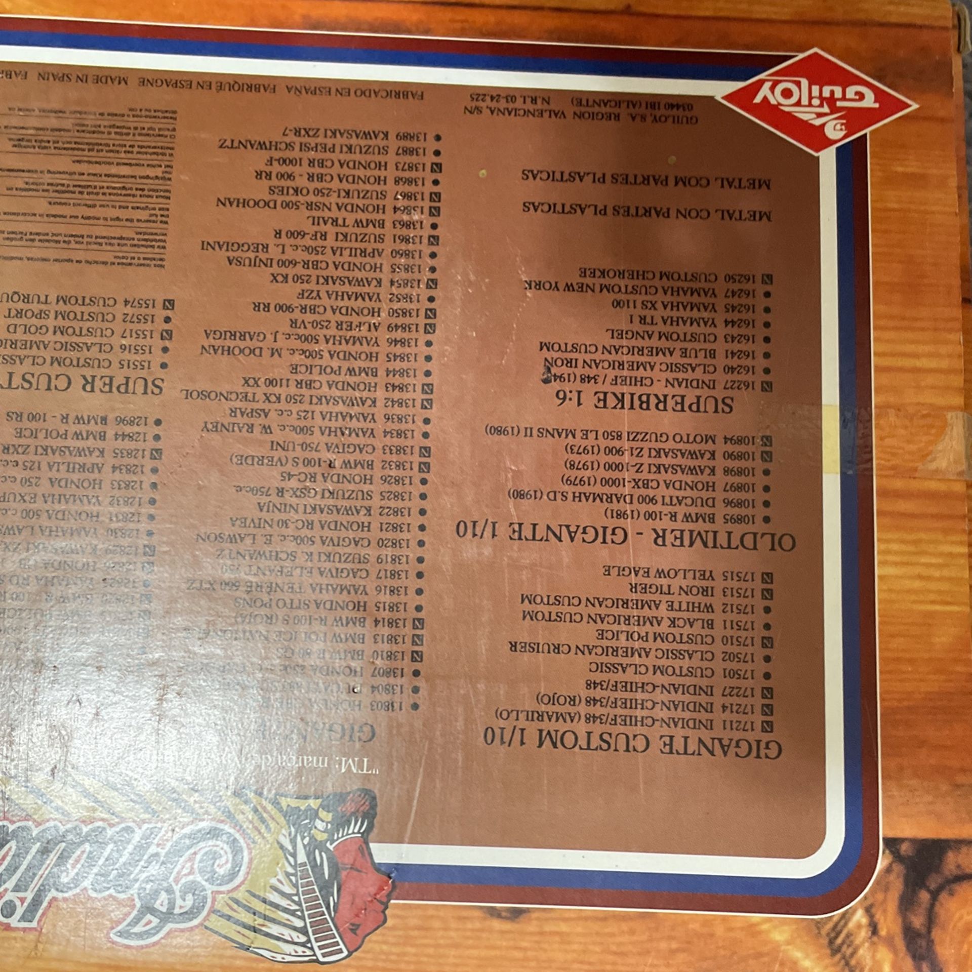 Guijoy Yellow Indian Motorcycle Collectible