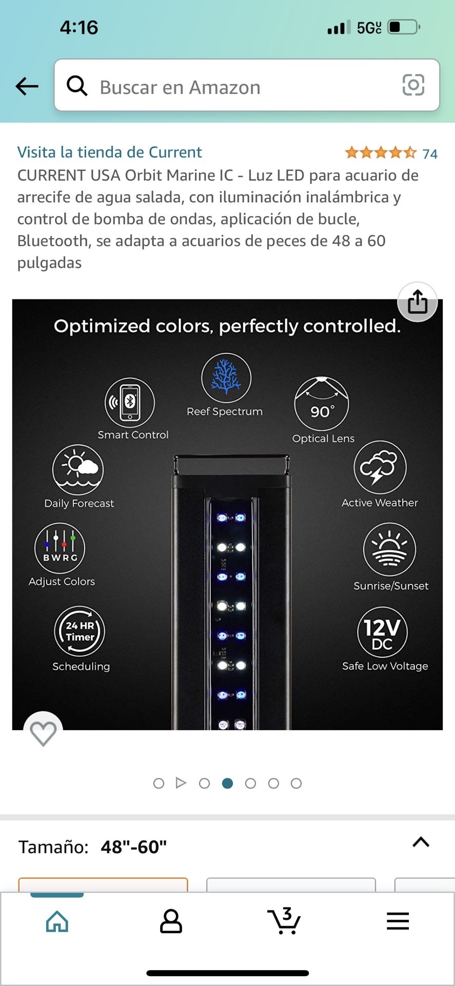 Current Usa Orbit Marine Ic- Luz Led Para Acuario De Arrecife