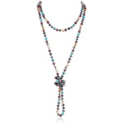 Hand Knotted Beads Endless Long Statement Necklace