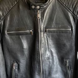 Brand New, Never Been Worn/used Genuine Wilson’s Leather Moto Jacket, Men’s, Black, Large