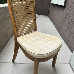 Drexel Mid 20th Century Cane Back and Oak Dining Chair