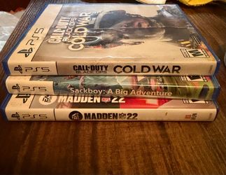 Sony PS5 Game Lot (3 Games) - Call of Duty: Black Ops Cold War, Sackboy, Madden 22 - Like New