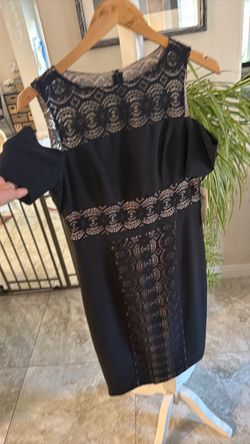 Cold shoulder black dress