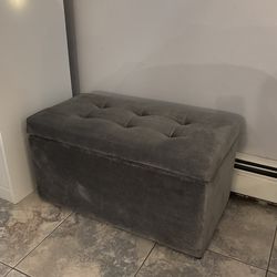 Gray Storage Bench