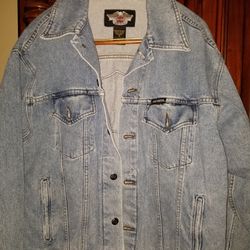 Original Harley Davidson Denim Jeans Jacket 