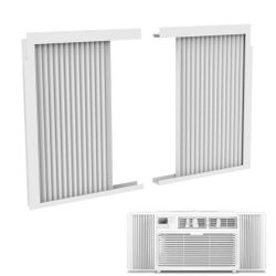Window Air Conditioner Side Panels with Frame,Window AC Accordion Filler