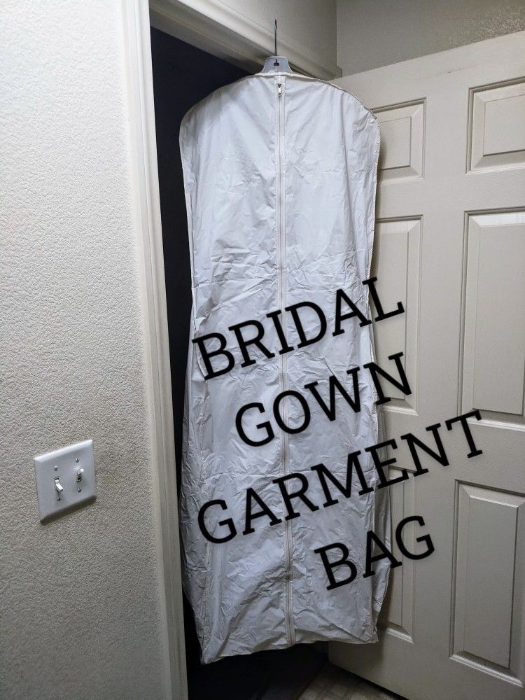 JUNE BRIDE? WEDDING DRESS GARMENT BAG w/GUSSETS (room for the train)