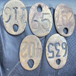 Cow brass Tags Old Style
