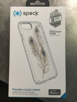 Speck Presidio Clear + Print iPhone 7 Phone Case