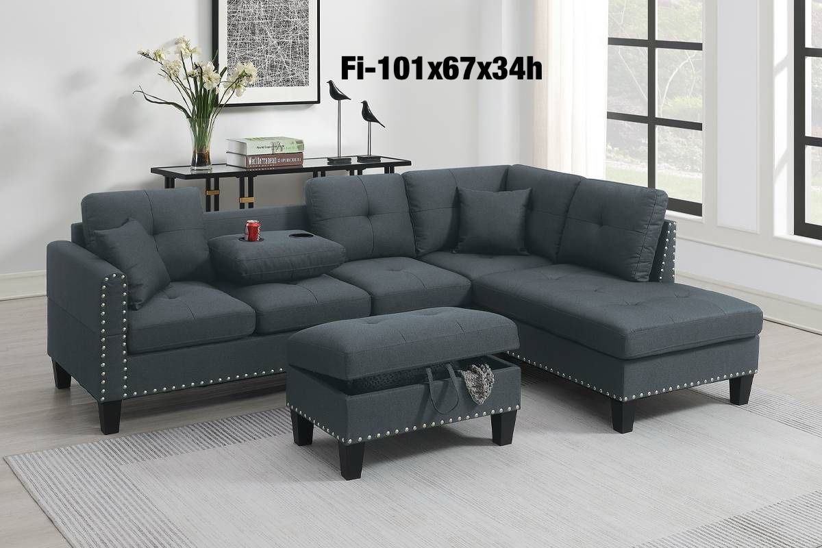 $349 Sectional With Ottoman