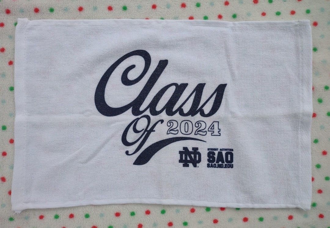 Class of 2024 Unisex Adult Notre Dame Fighting Irish NCAA 18" x 11" Towel