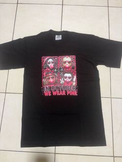 Halloween In October We Wear Pink Horror Graphic T-Shirt