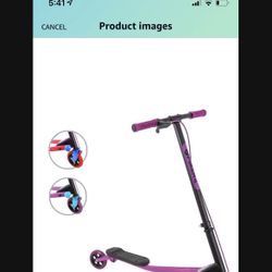 Yvolution Y Fliker Air A3 Kids Drifting Scooter | Swing Scooter for Boys and Girls Age 7+ Years (Purple), Medium
