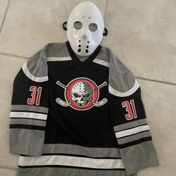 Slasher youth jersey costume and face mask 
