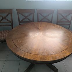 Wooden Kitchen Table And Four Chairs