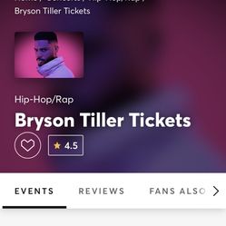 Bryson Tiller 4 Hard rock Concert Tickets 