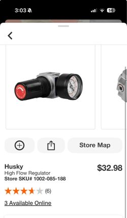 High Flow Regulator $15