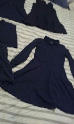 Large lot of girls uniform dresses and skirts 10/12