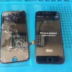 iPhone cracked screen