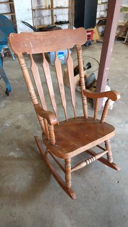 Heavy Wood Rocking Chair