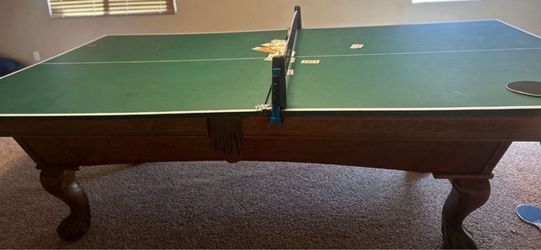 Kasson 8-Ft Pool Table + Ping Pong Top – $650 OBO