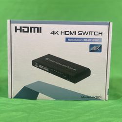 BLACK 5 port 4K HDMI Switch Resolution 3840*2160 Model: 4K501