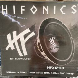 HIFONICS- HFX-1204- 12” Subwoofer 