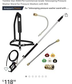 Telescoping pressure washer wand