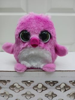 Pink Plush Creature Toy with Big Eyes