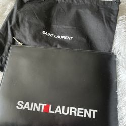 Authentic YSL Saint Laurent Clutch Pouch Purse Wallet 