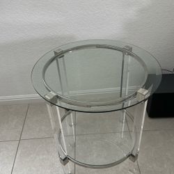 2 Clear Side Table& 1 Center Table 