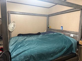 King size bed with mattress and box spring